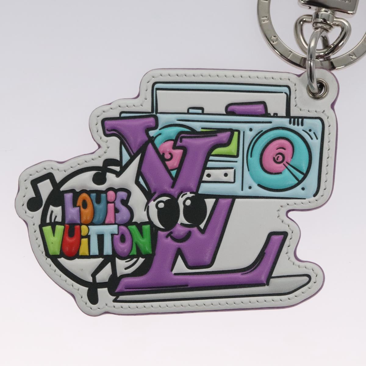 LOUIS VUITTON Monogram Comics Key Holder Purple MP3456 LV Auth 109798A