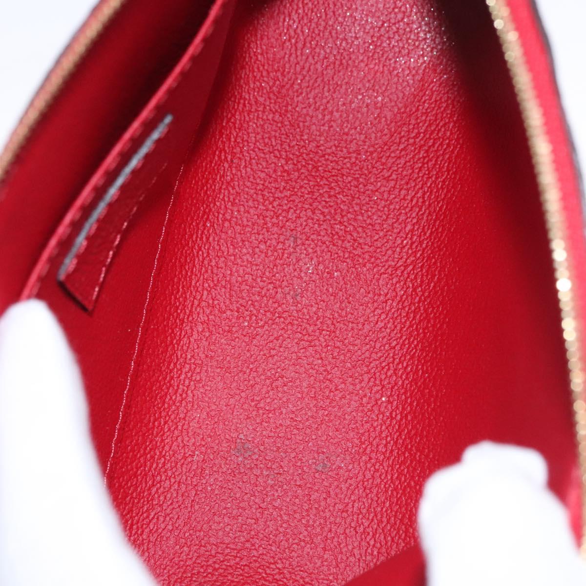LOUIS VUITTON Monogram Empreinte Pochette Cosmetic PM Red M69414 LV Auth 109799A