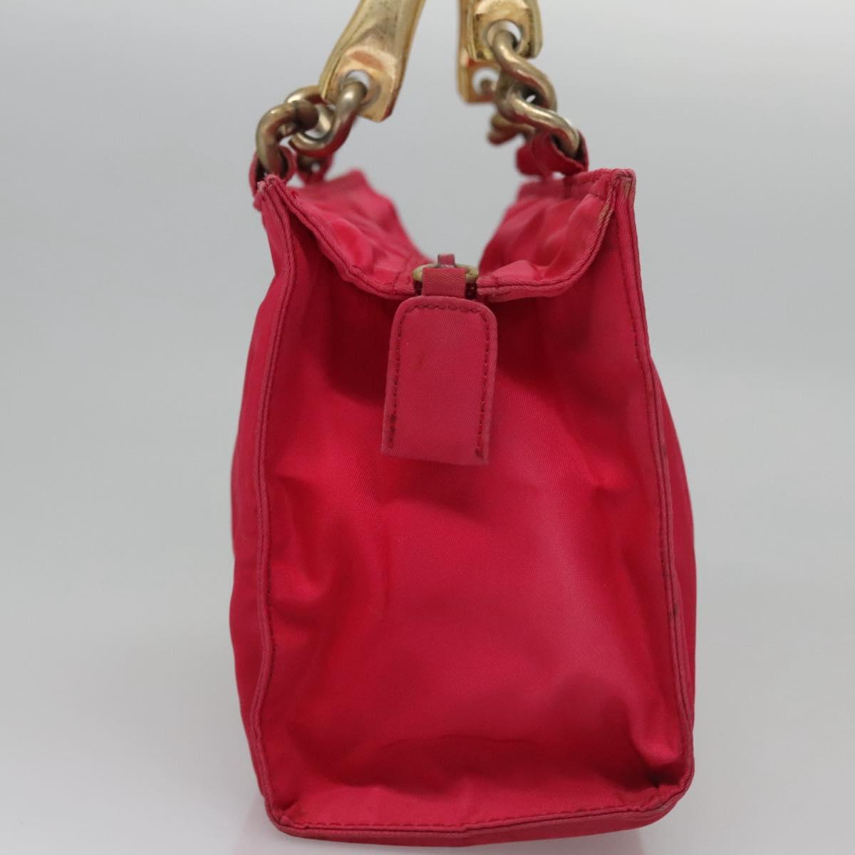 PRADA Hand Bag Nylon Pink Auth 109805