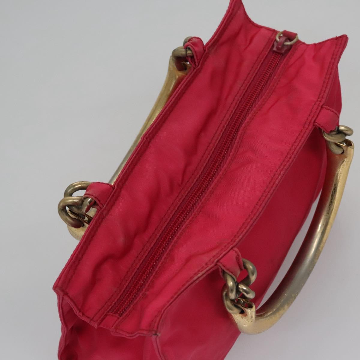 PRADA Hand Bag Nylon Pink Auth 109805