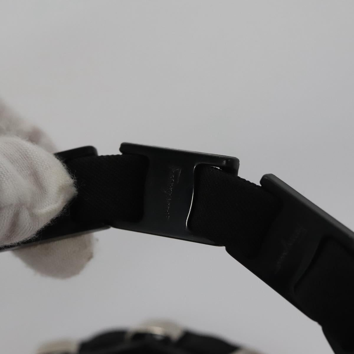 Salvatore Ferragamo Hand Bag Nylon Black Auth 109806