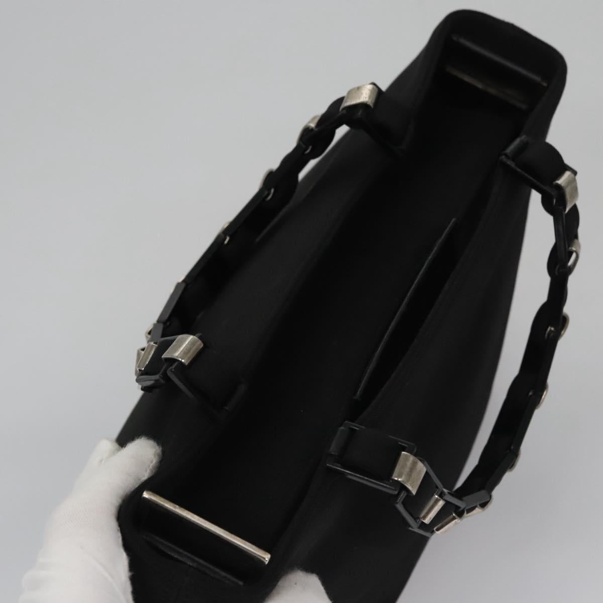 Salvatore Ferragamo Hand Bag Nylon Black Auth 109806