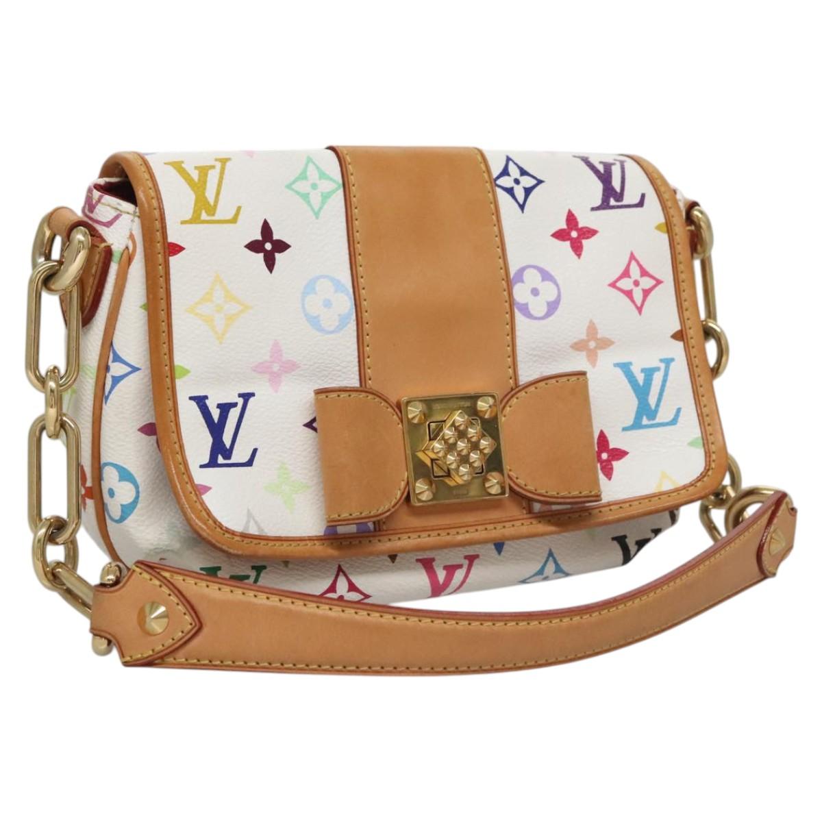LOUIS VUITTON Monogram Multicolor Patty Shoulder Bag White M40305 Auth 109807AM