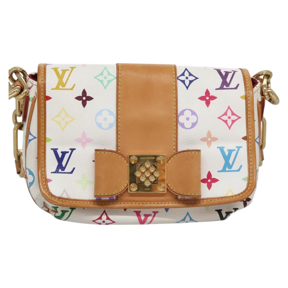 LOUIS VUITTON Monogram Multicolor Patty Shoulder Bag White M40305 Auth 109807AM