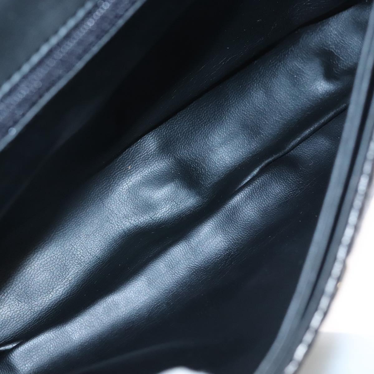 BALLY Quilted Chain Shoulder Bag Leather Black Auth 109809