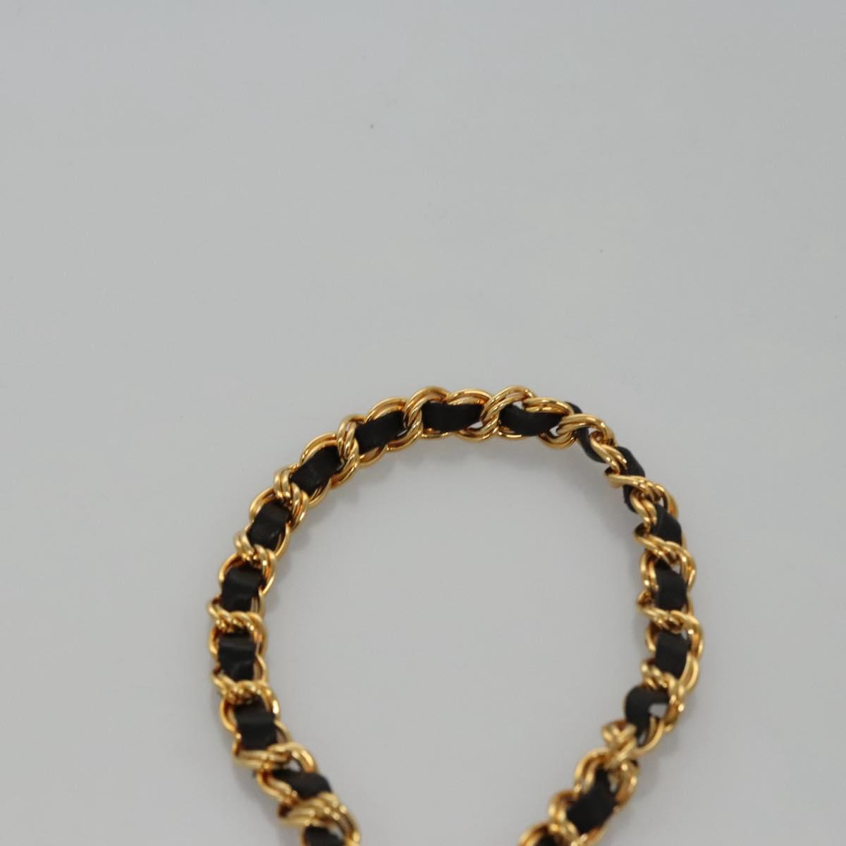 BALLY Quilted Chain Shoulder Bag Leather Black Auth 109809