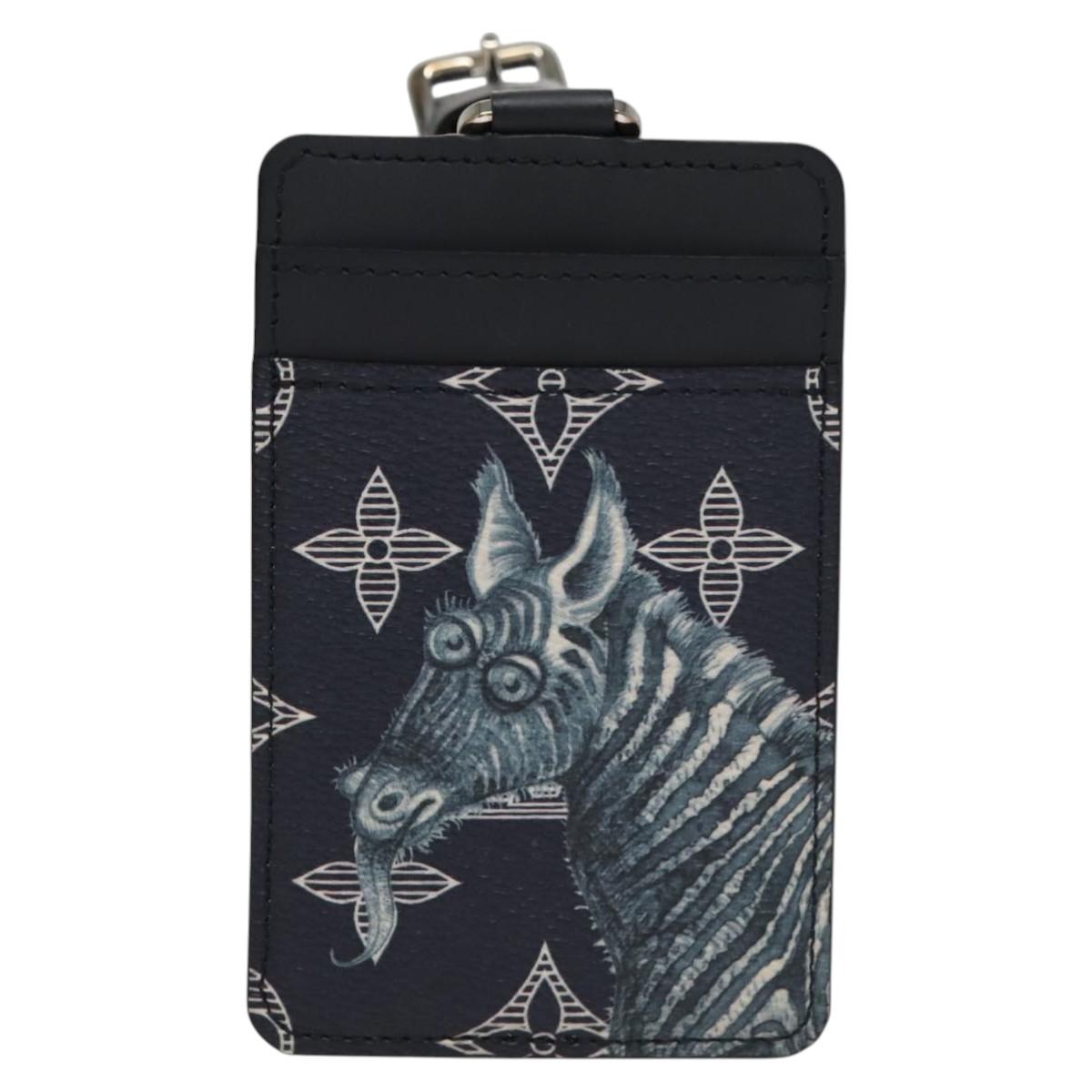 LOUIS VUITTON Savanna Chapman Brothers Porte Badge Case M67902 LV Auth 109814A