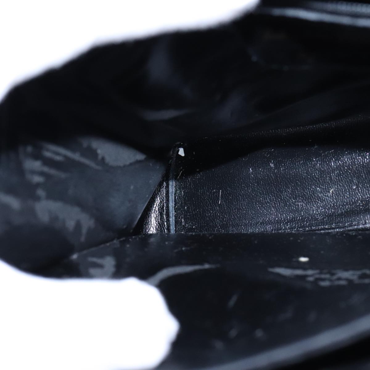 Salvatore Ferragamo Gancini Hand Bag Leather 2way Black Gold Auth 109838