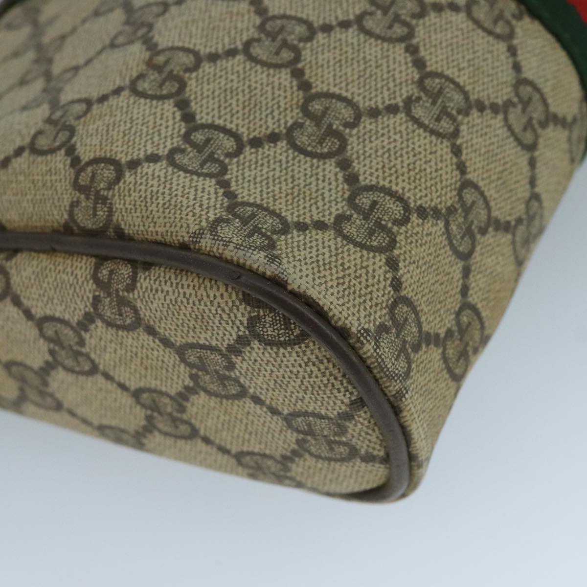 GUCCI GG Supreme Web Sherry Line Clutch Bag PVC Beige 32 014 3553 Auth 109848