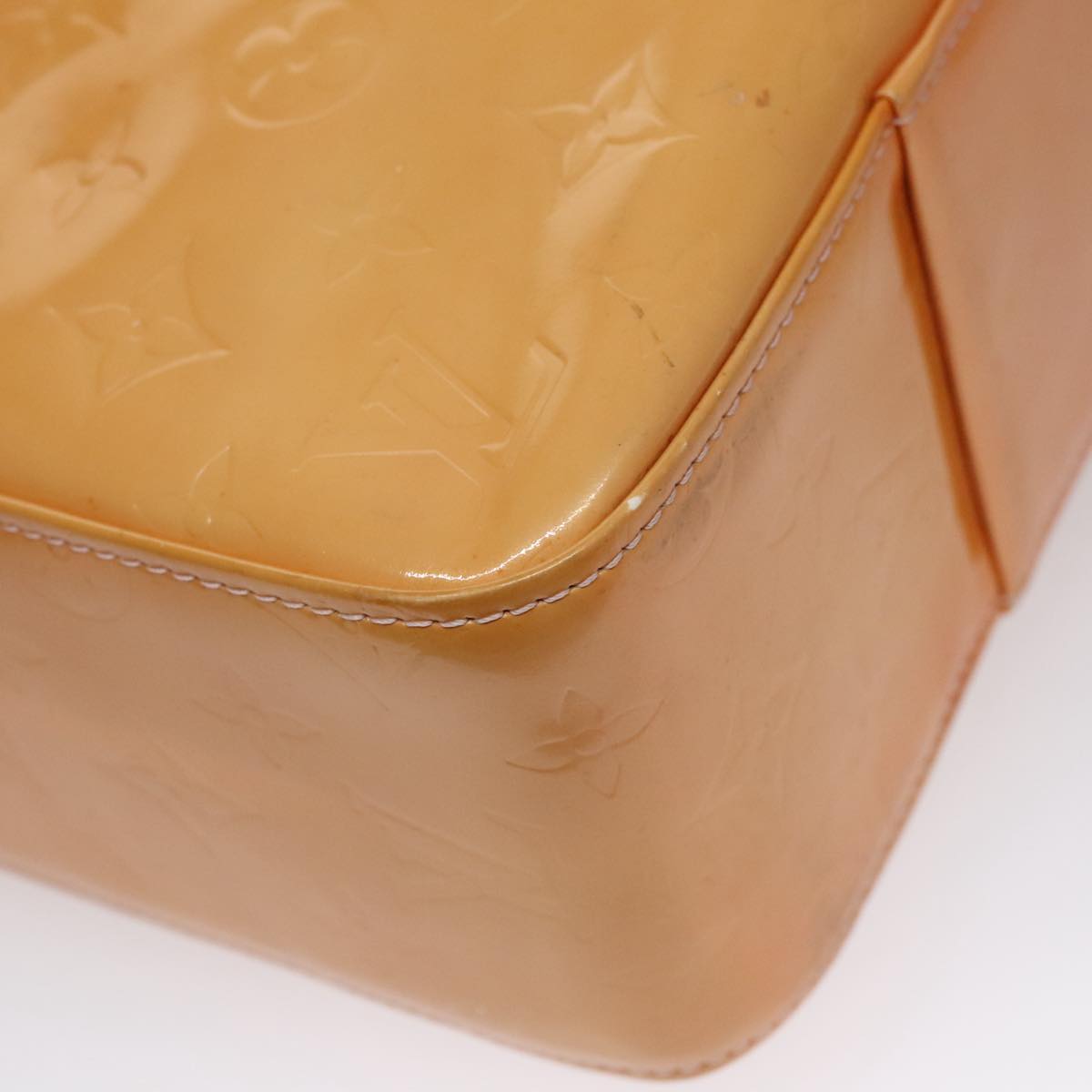 LOUIS VUITTON Monogram Vernis Columbus Bag Marshmallow Pink M91032 Auth 109860