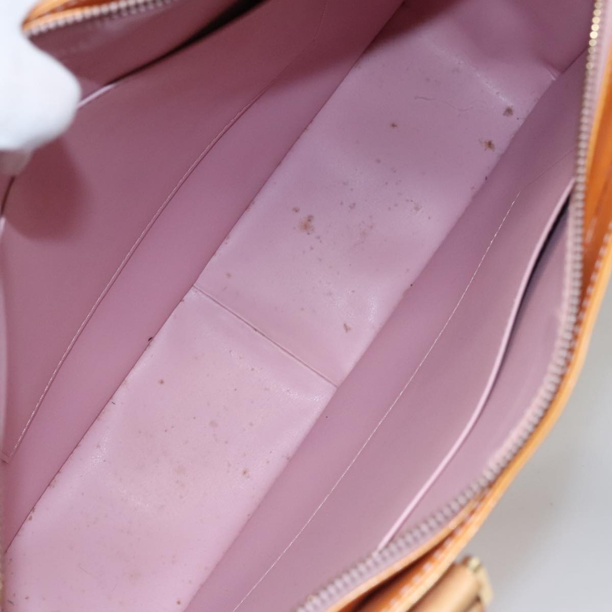 LOUIS VUITTON Monogram Vernis Columbus Bag Marshmallow Pink M91032 Auth 109860