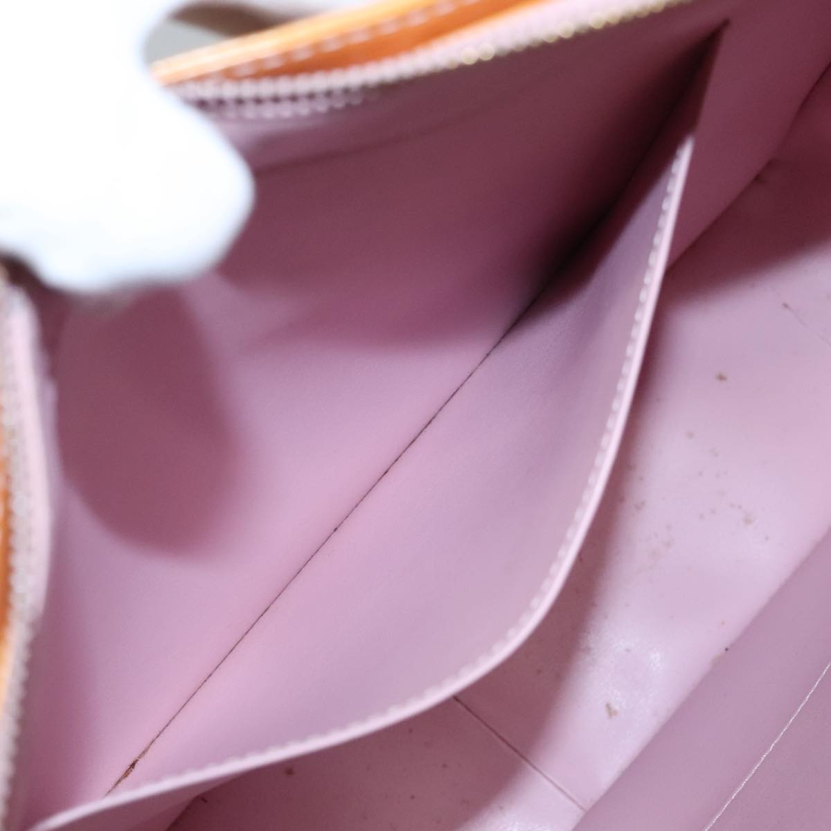 LOUIS VUITTON Monogram Vernis Columbus Bag Marshmallow Pink M91032 Auth 109860