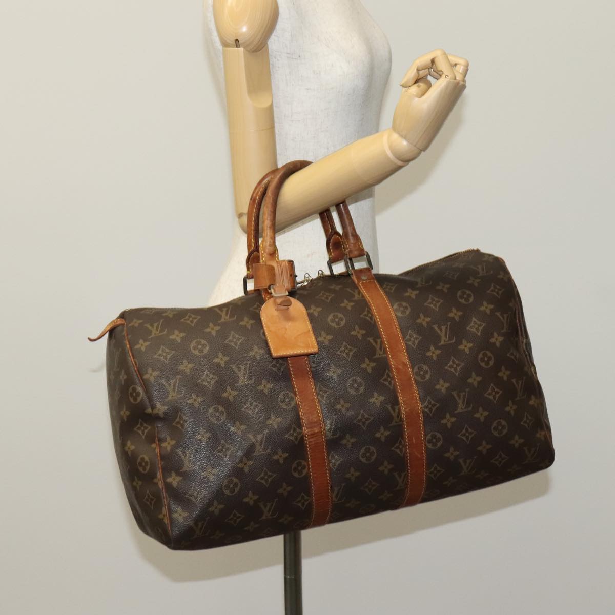 LOUIS VUITTON Monogram Keepall 45 Boston Bag M41428 LV Auth 109876