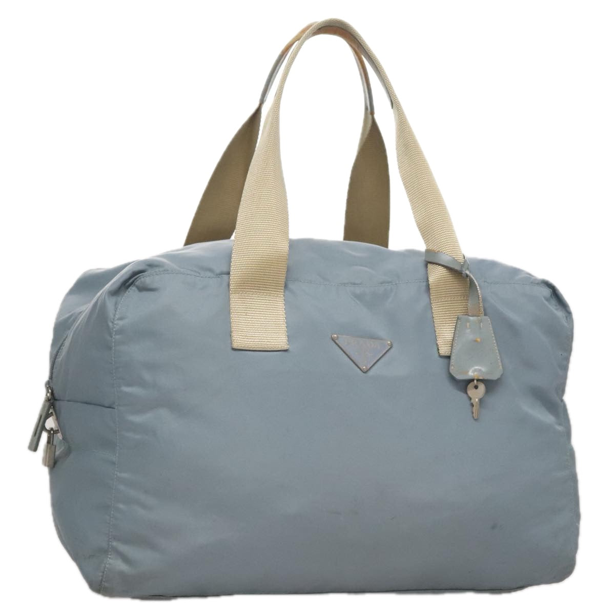 PRADA Shoulder Bag Nylon Light Blue Auth 109898