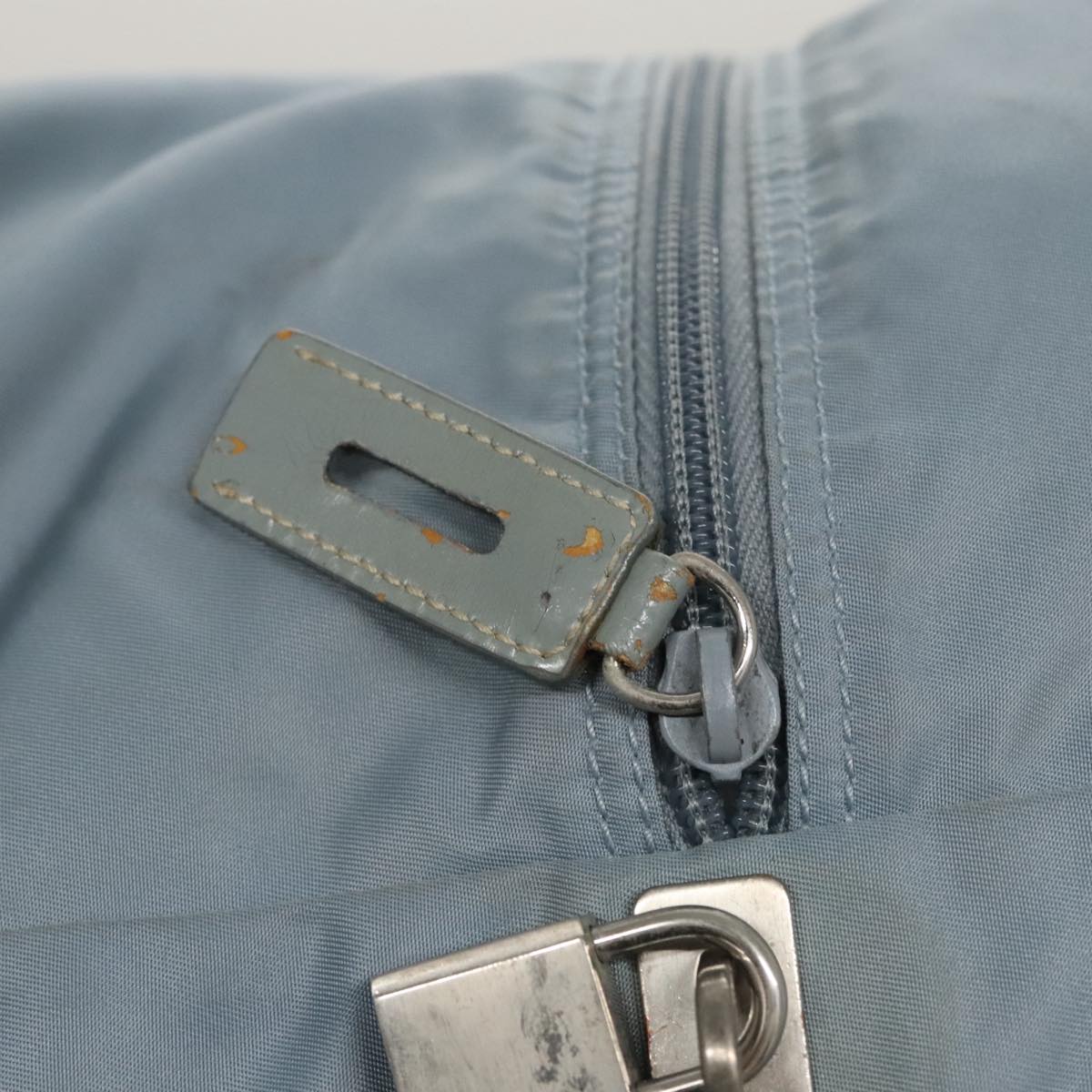 PRADA Shoulder Bag Nylon Light Blue Auth 109898