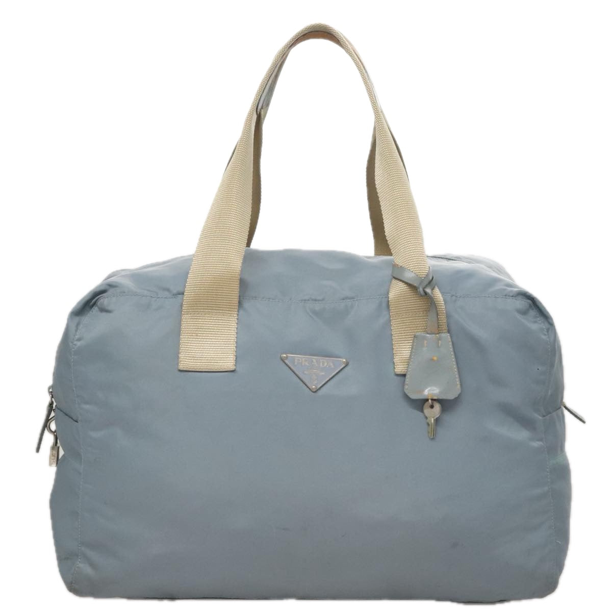 PRADA Shoulder Bag Nylon Light Blue Auth 109898