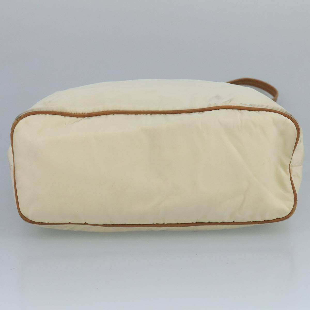 PRADA Shoulder Bag Nylon White Auth 109902
