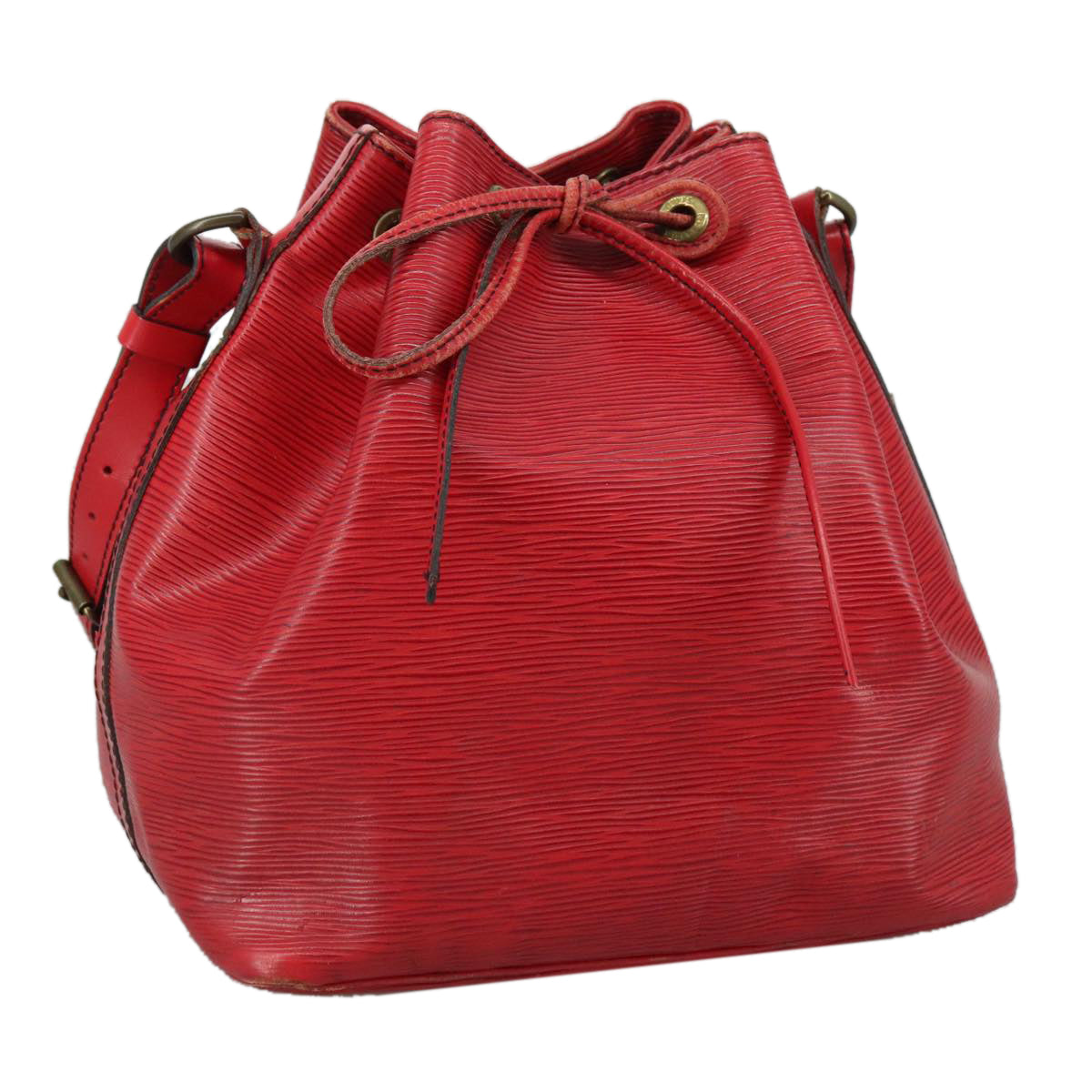 LOUIS VUITTON Epi Petit Noe Shoulder Bag Red M44107 LV Auth 109921