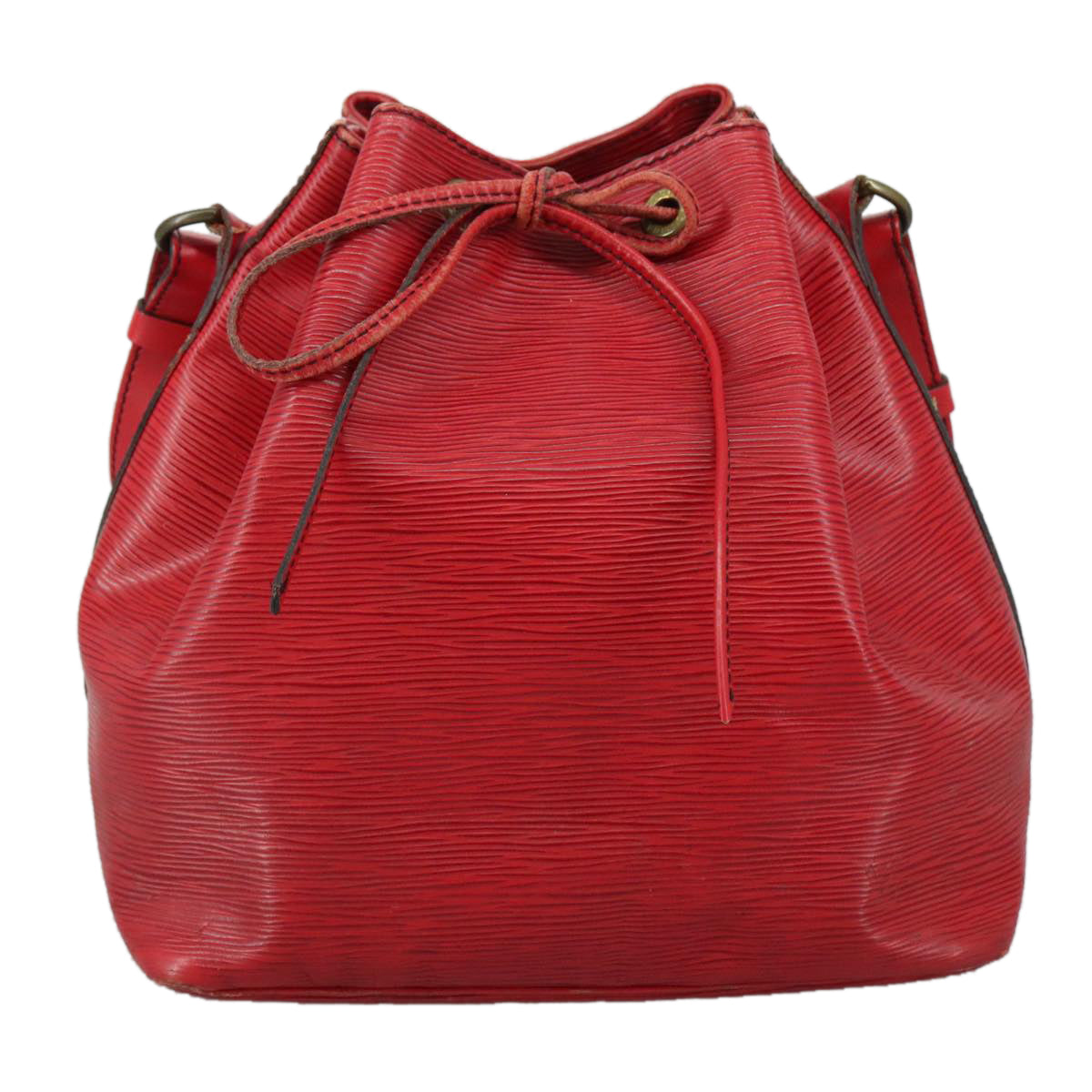 LOUIS VUITTON Epi Petit Noe Shoulder Bag Red M44107 LV Auth 109921