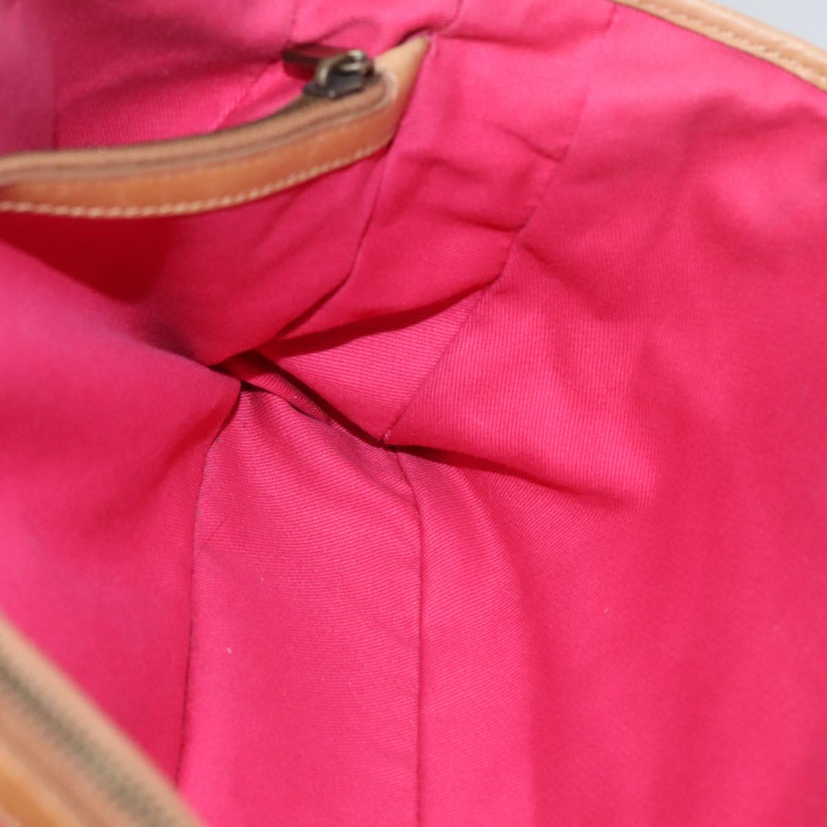 CELINE C Macadam Canvas Boogie bag Hand Bag Pink Auth 109991