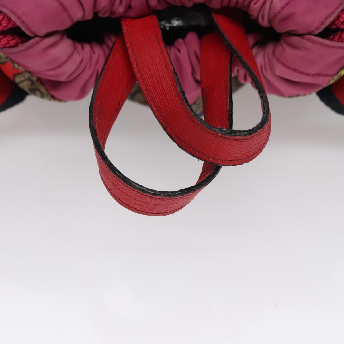 GUCCI GG Supreme Sherry Line Backpack PVC Beige Rainbow 550775 Auth 109993V