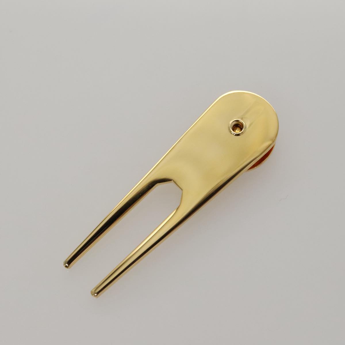 LOUIS VUITTON Golf Pin metal Gold LV Auth 110017