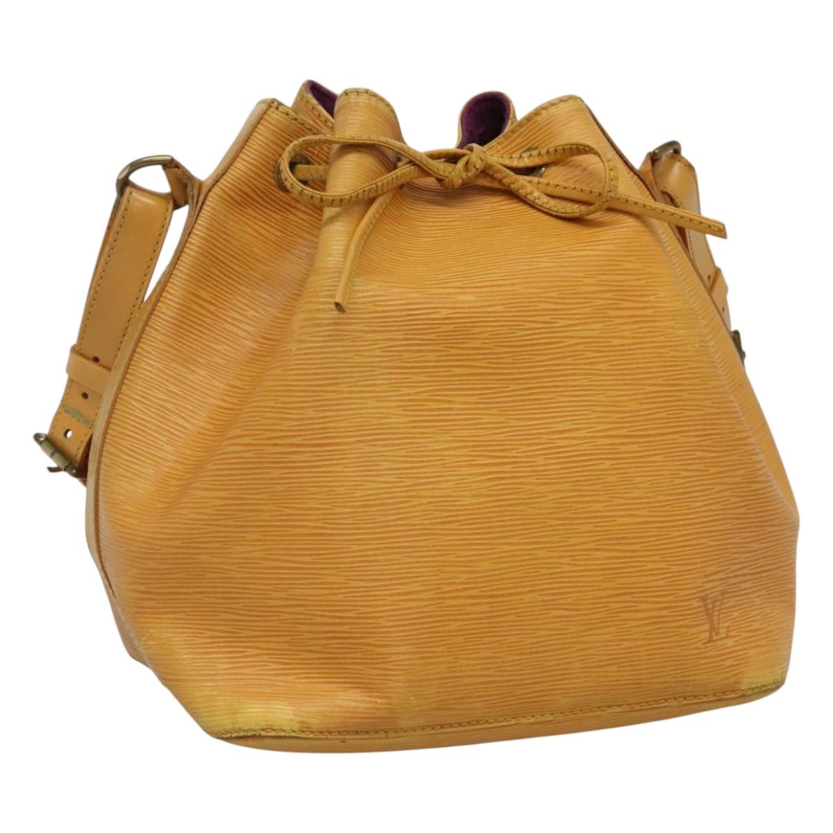LOUIS VUITTON Epi Petit Noe Shoulder Bag Yellow M44109 LV Auth 110065