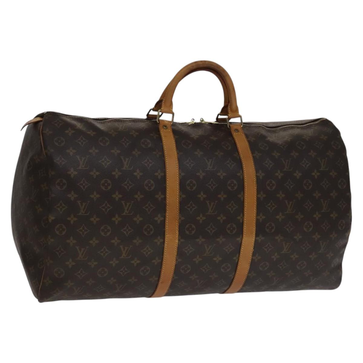 LOUIS VUITTON Monogram Keepall 60 Boston Bag M41422 LV Auth 110100