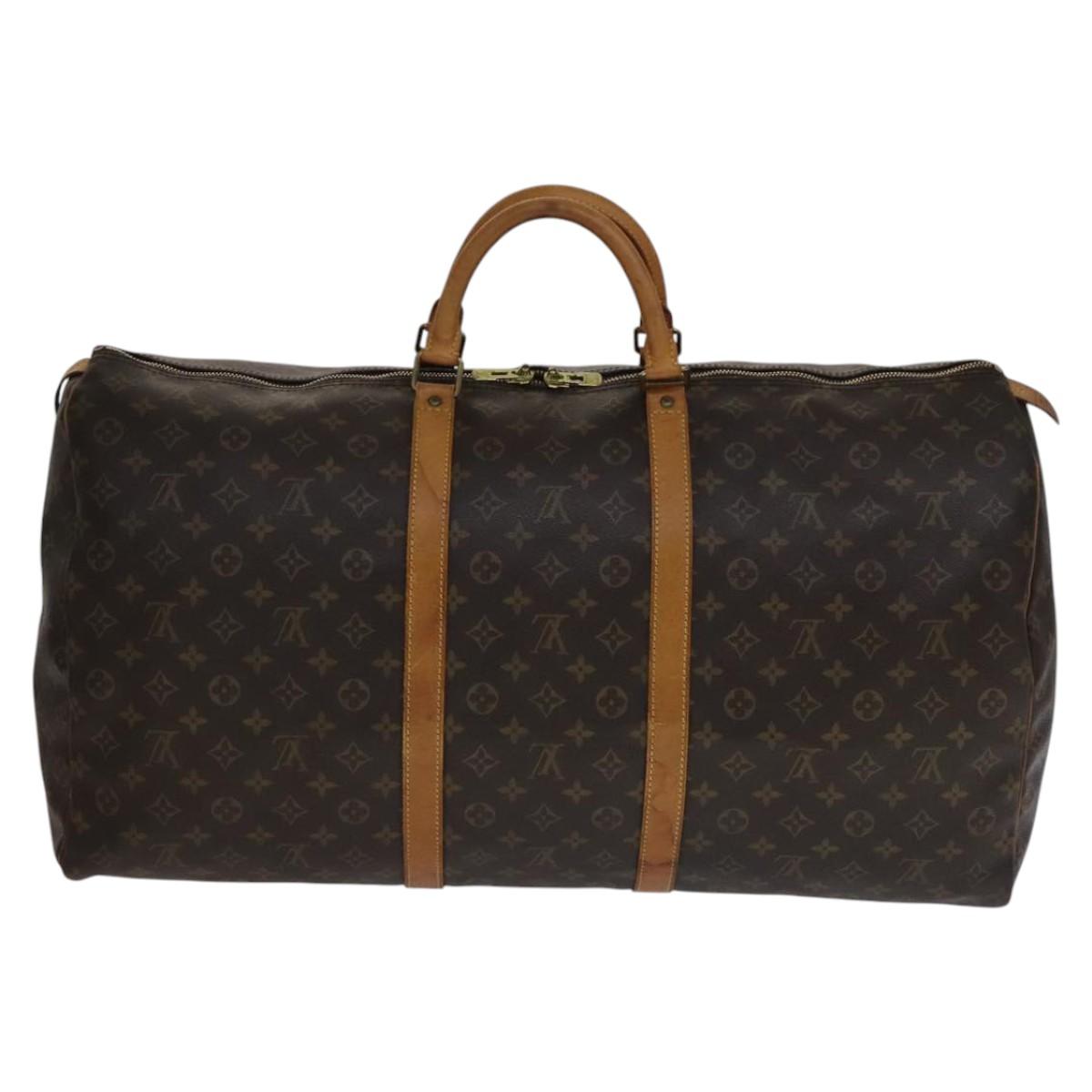 LOUIS VUITTON Monogram Keepall 60 Boston Bag M41422 LV Auth 110100