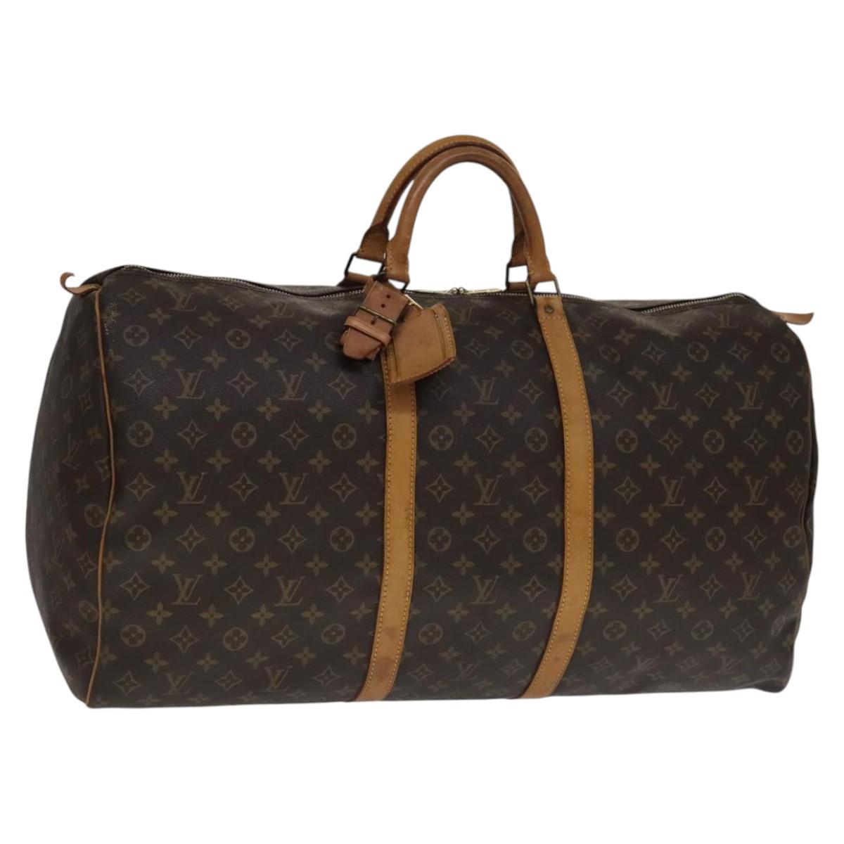 LOUIS VUITTON Monogram Keepall 60 Boston Bag M41422 LV Auth 110141