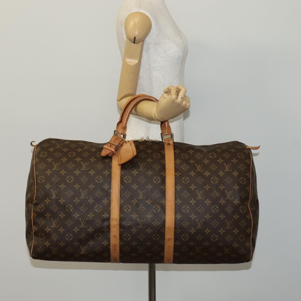 LOUIS VUITTON Monogram Keepall 60 Boston Bag M41422 LV Auth 110141
