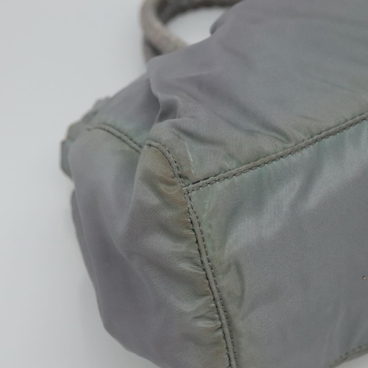 PRADA Hand Bag Nylon 2way Gray Auth 110159