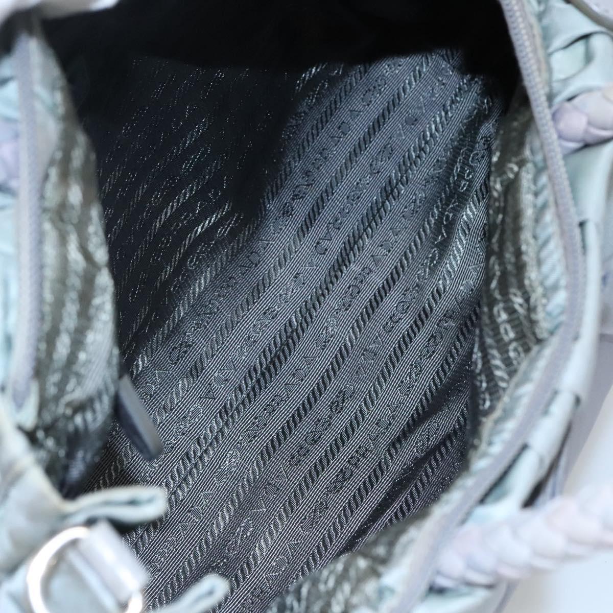 PRADA Hand Bag Nylon 2way Gray Auth 110159