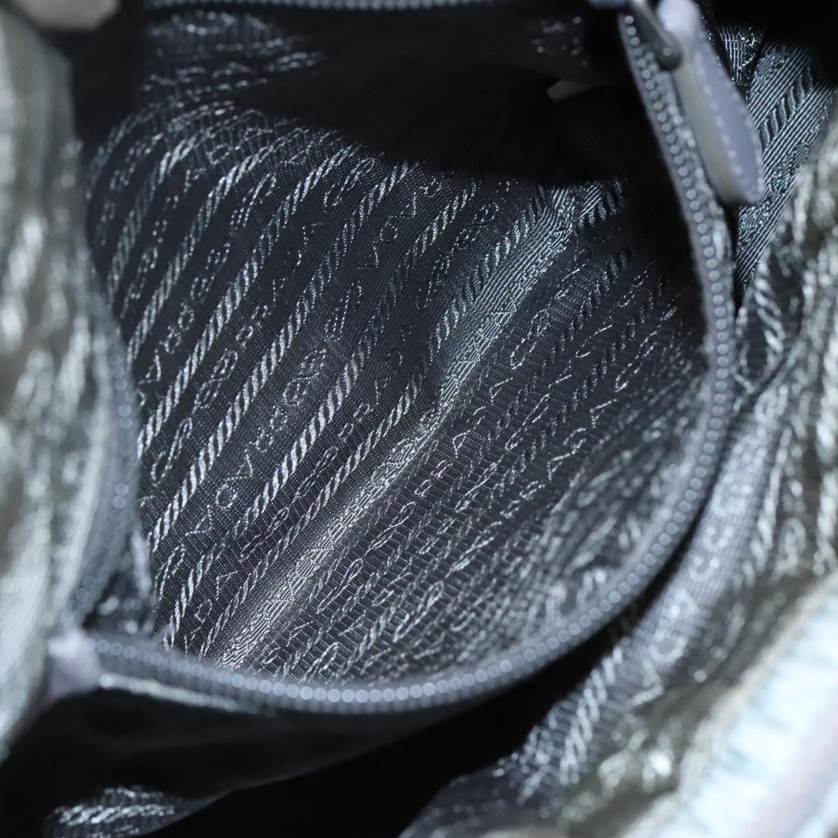 PRADA Hand Bag Nylon 2way Gray Auth 110159