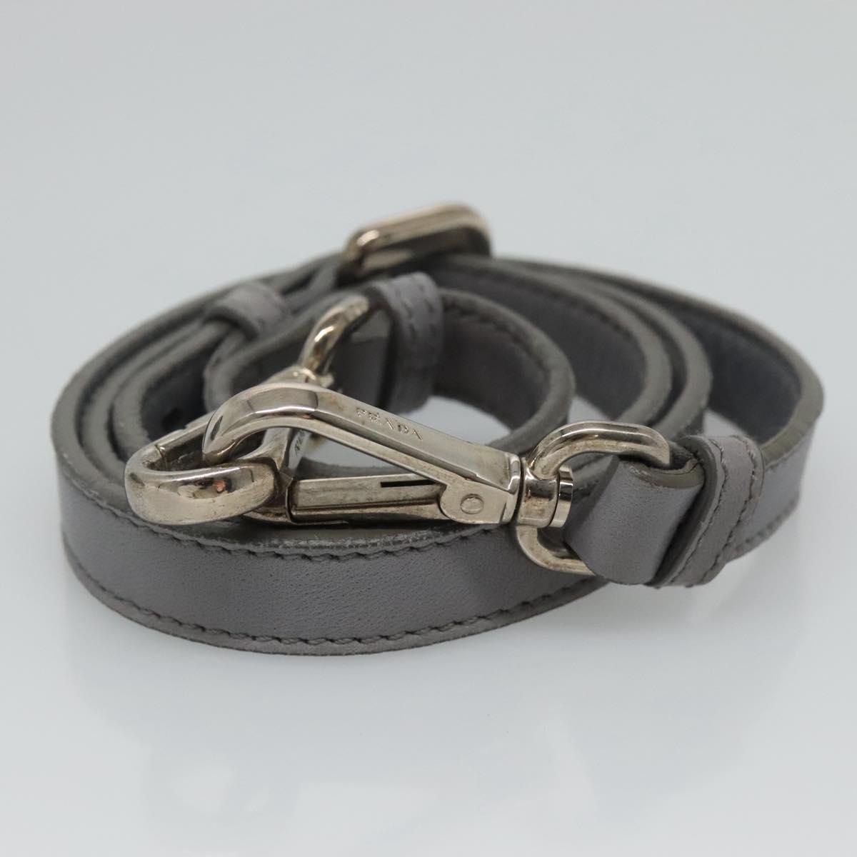 PRADA Hand Bag Nylon 2way Gray Auth 110159