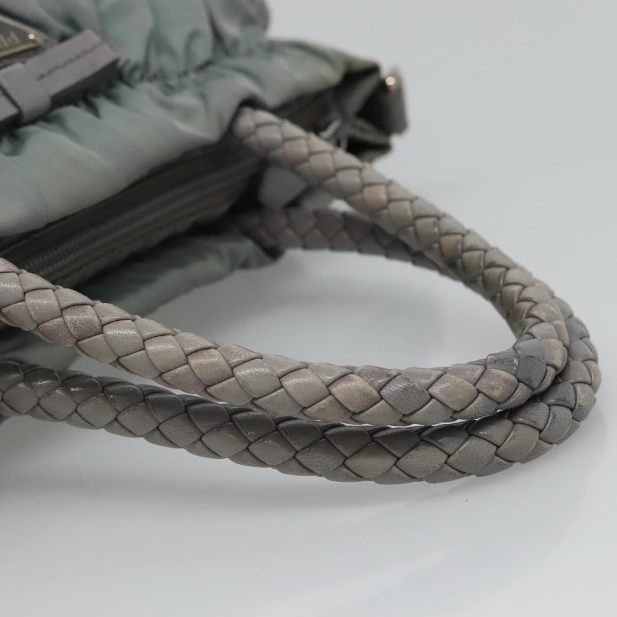PRADA Hand Bag Nylon 2way Gray Auth 110159