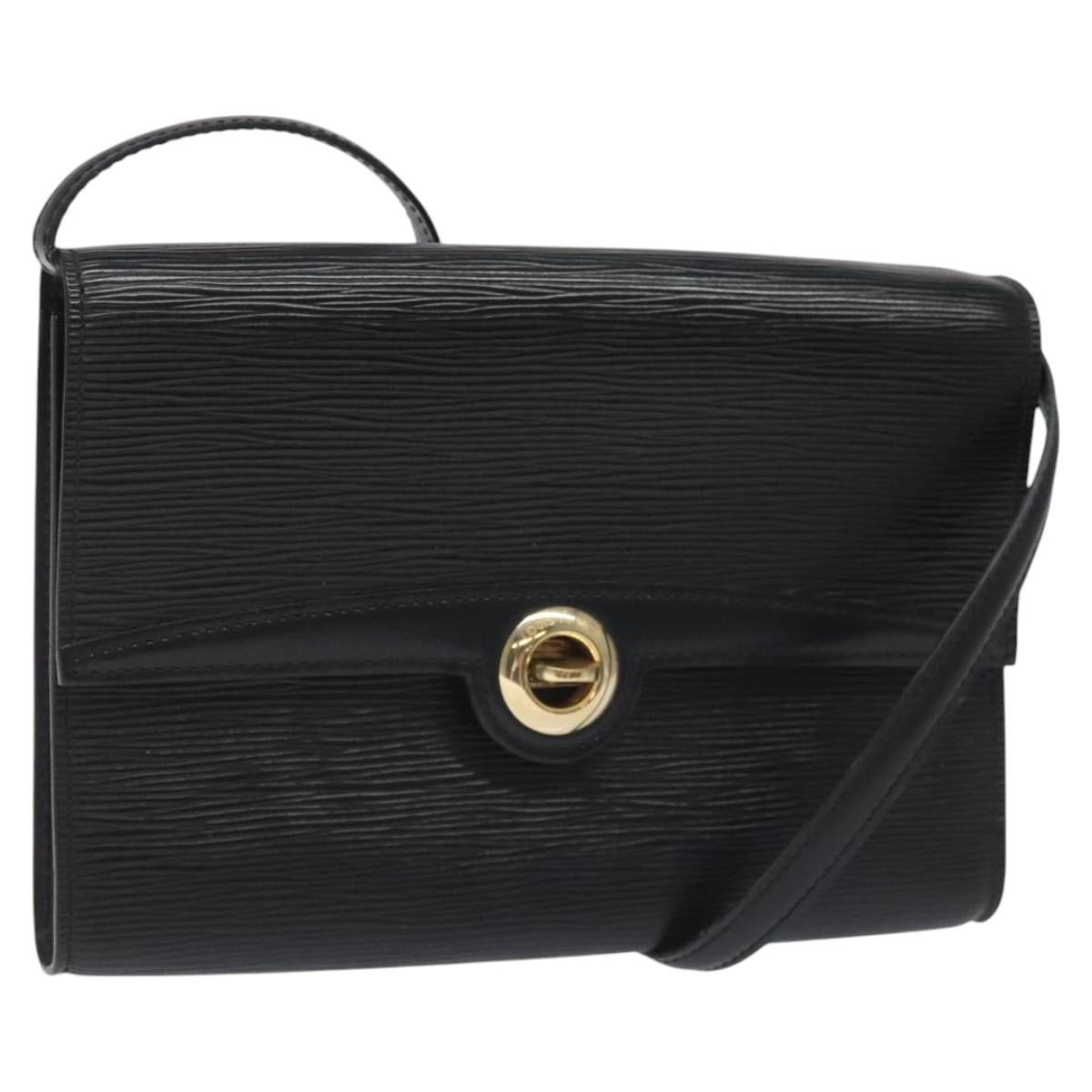 LOUIS VUITTON Epi Pochette Arche Shoulder Bag Black Noir M52572 LV Auth 110161