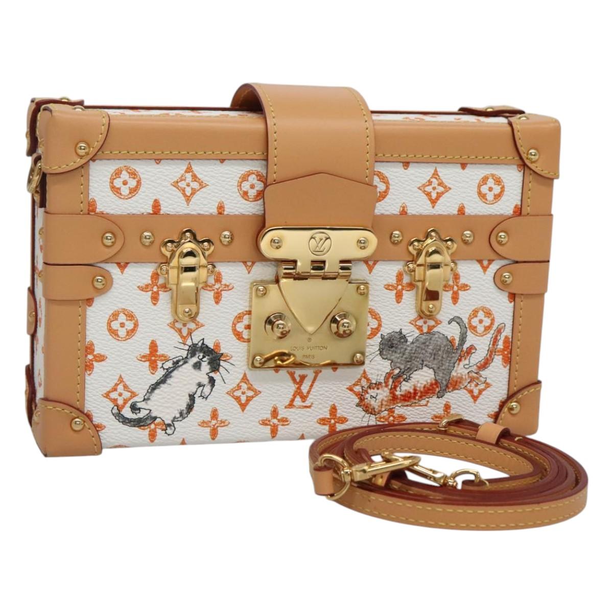 LOUIS VUITTON Catgram Petit Maru NM Shoulder Bag White LV Auth 110163S