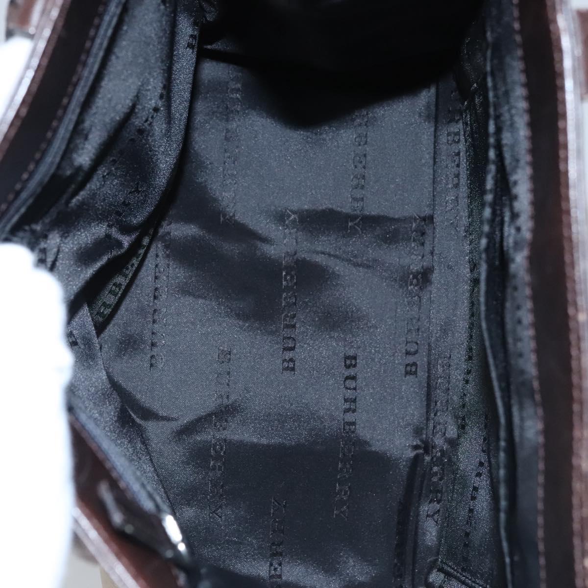 BURBERRY Nova Check Hand Bag Canvas Beige Auth 110198