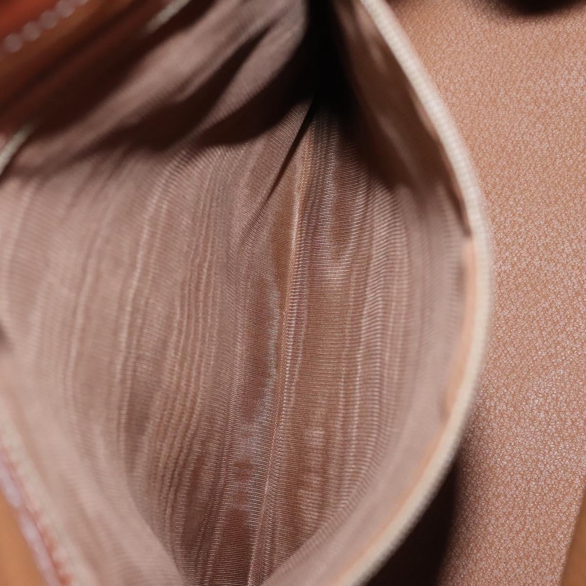 CELINE Macadam Canvas Hand Bag PVC Leather Brown Auth 110210