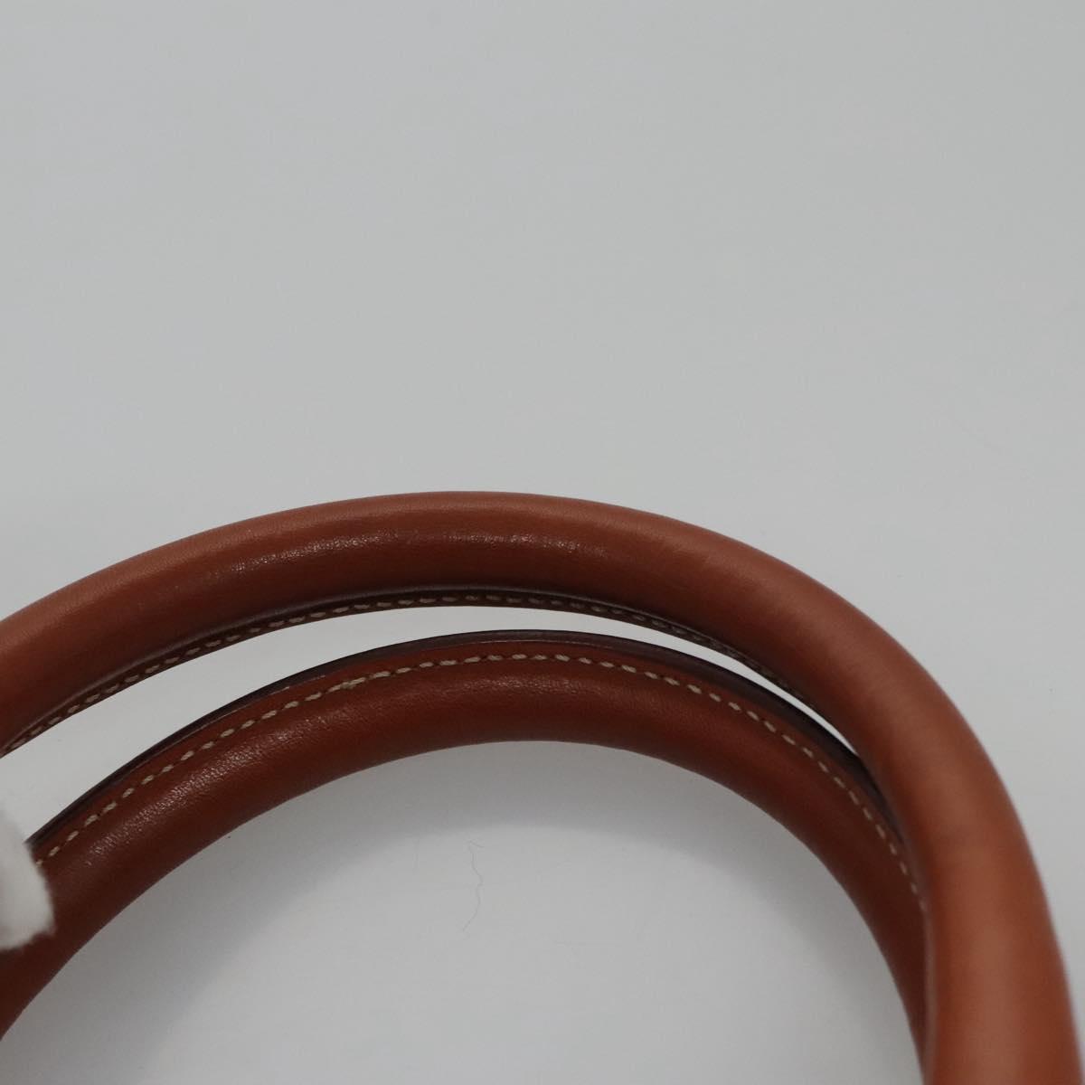 CELINE Macadam Canvas Hand Bag PVC Leather Brown Auth 110210