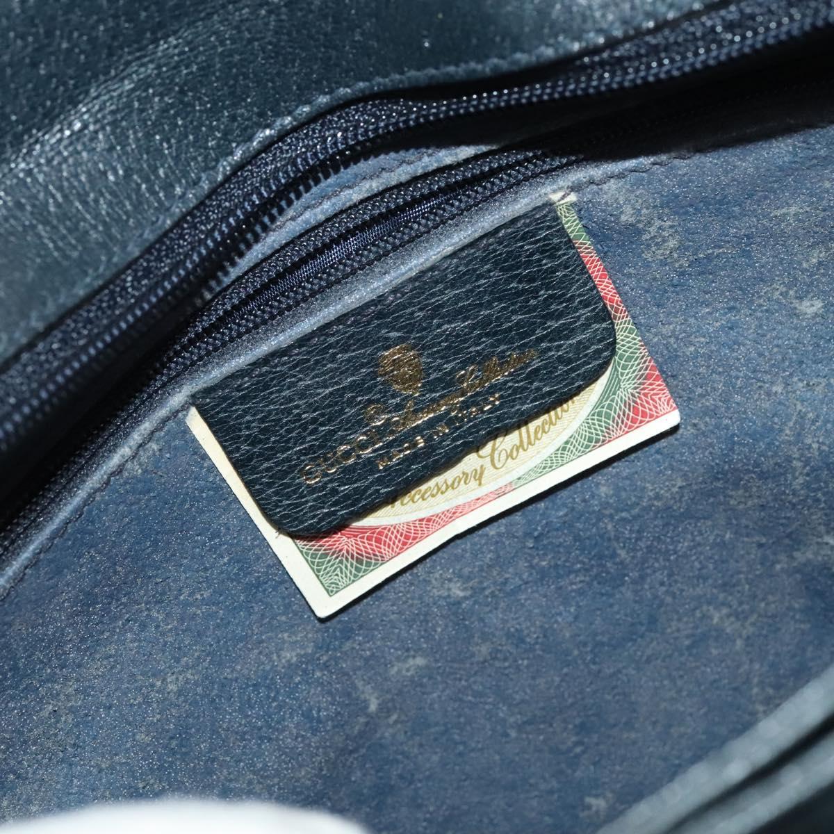 GUCCI GG Supreme Sherry Line Shoulder Bag PVC Navy Red 41 02 013 Auth 110219