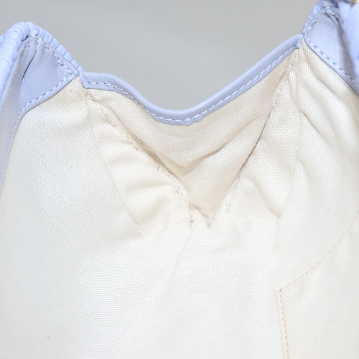 Salvatore Ferragamo Gancini Hand Bag Wicker Purple Gold Auth 110237AM