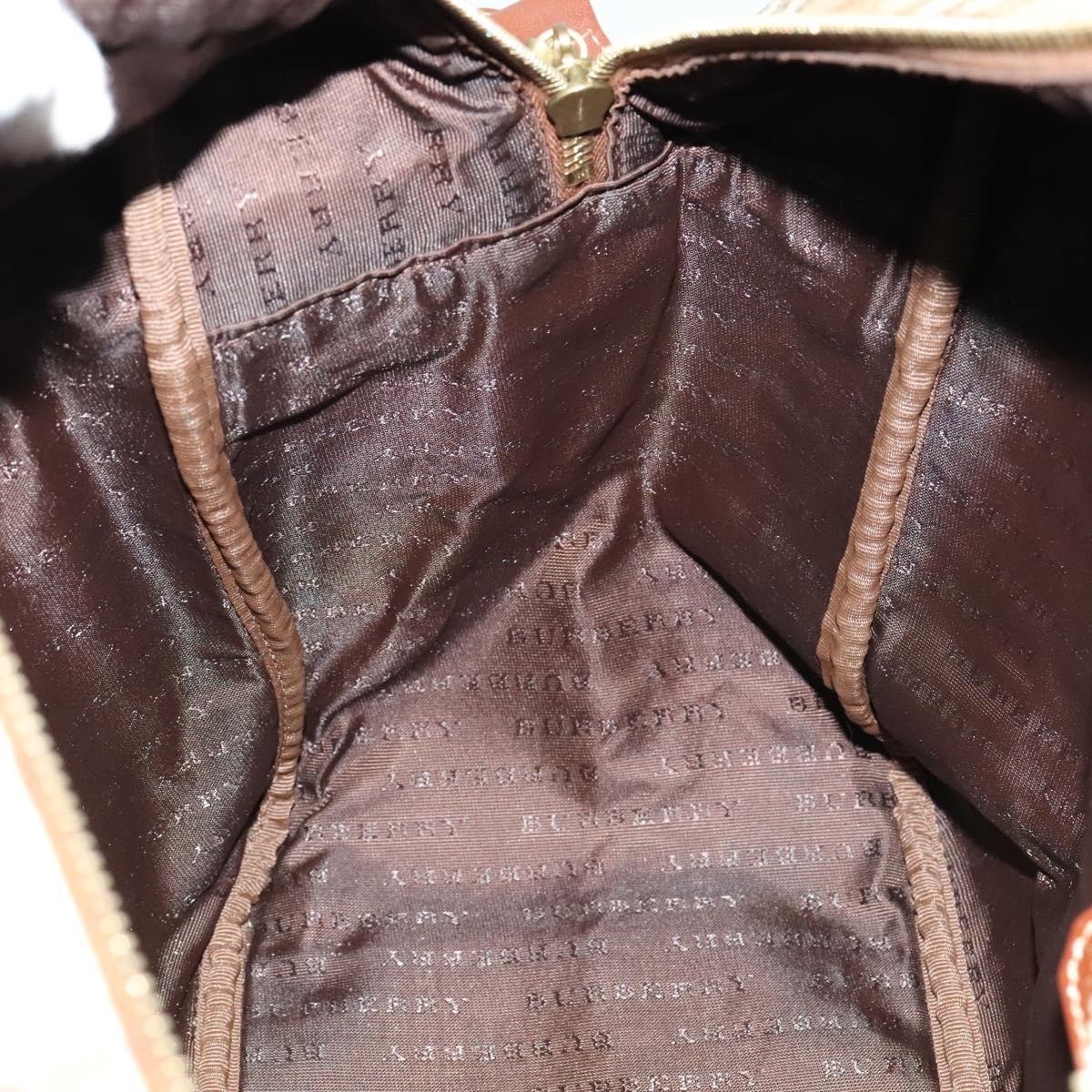 BURBERRY Nova Check Shoulder Bag PVC Beige Auth 110240