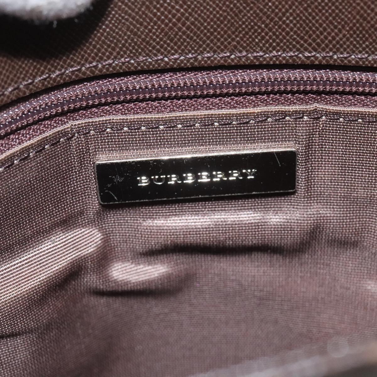 BURBERRY Nova Check Shoulder Bag Canvas Beige Auth 110242