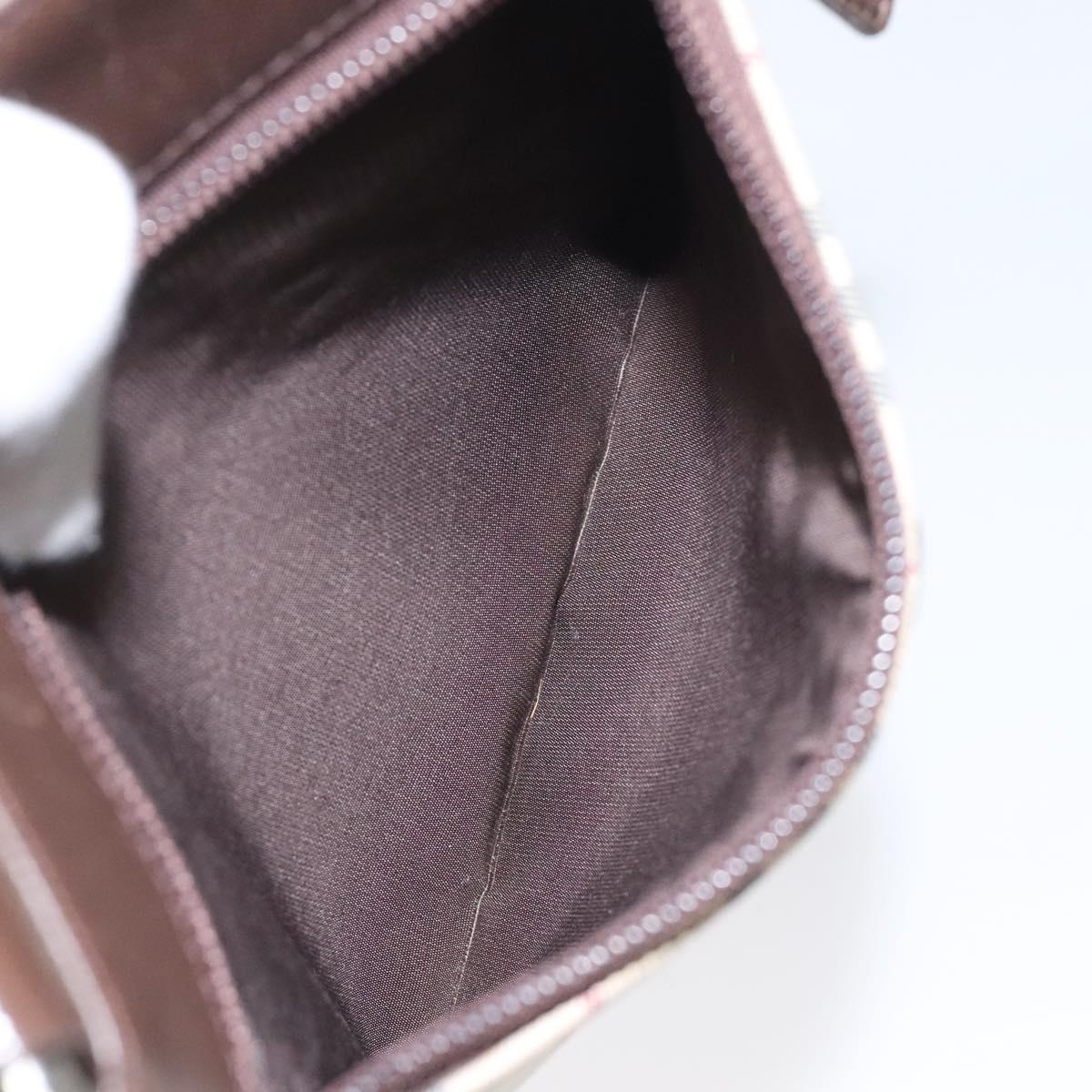 BURBERRY Nova Check Shoulder Bag Canvas Beige Auth 110242