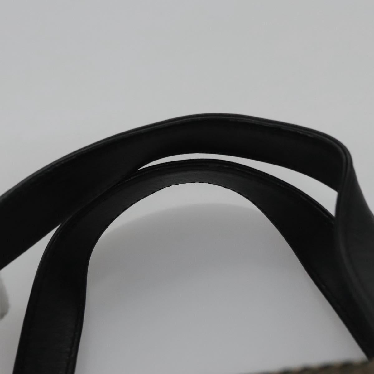 BURBERRY Nova Check Hand Bag Canvas Black Auth 110246