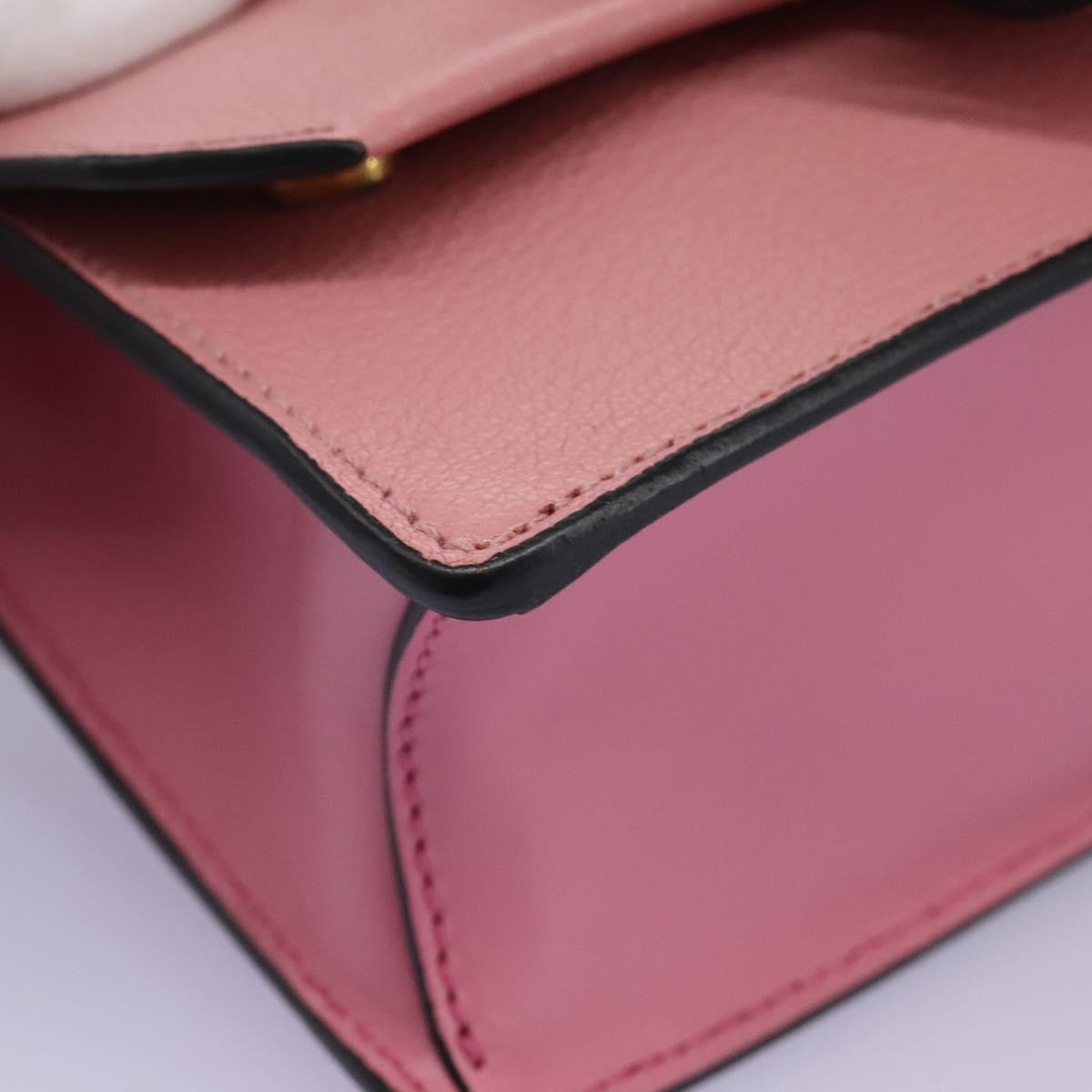 Miu Miu Shoulder Bag Leather Pink Auth 110296V