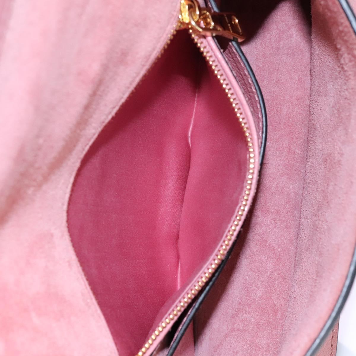 Miu Miu Shoulder Bag Leather Pink Auth 110296V