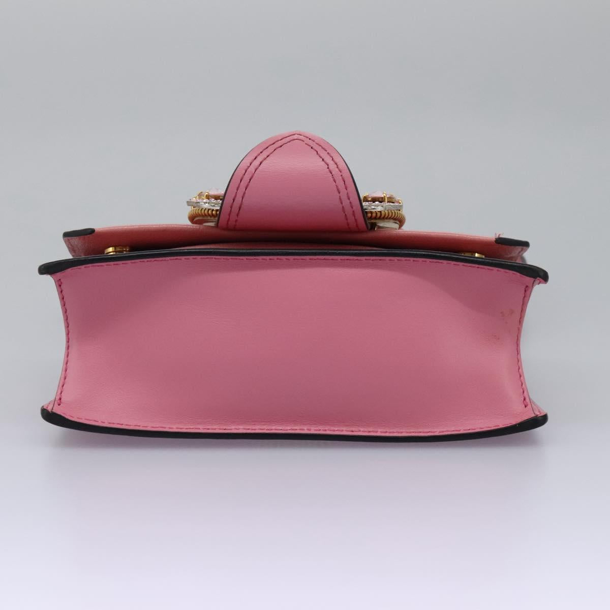 Miu Miu Shoulder Bag Leather Pink Auth 110296V